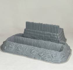 Roman Turf and Timber blocking wall (28mm)